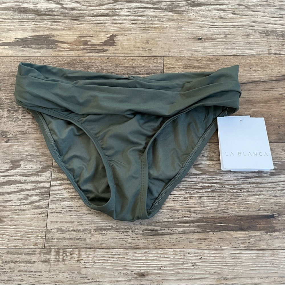 La Blanca island goddess olive bikini bottom 0
